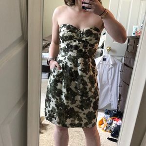 Silk J.Crew Strapless Cocktail Dress